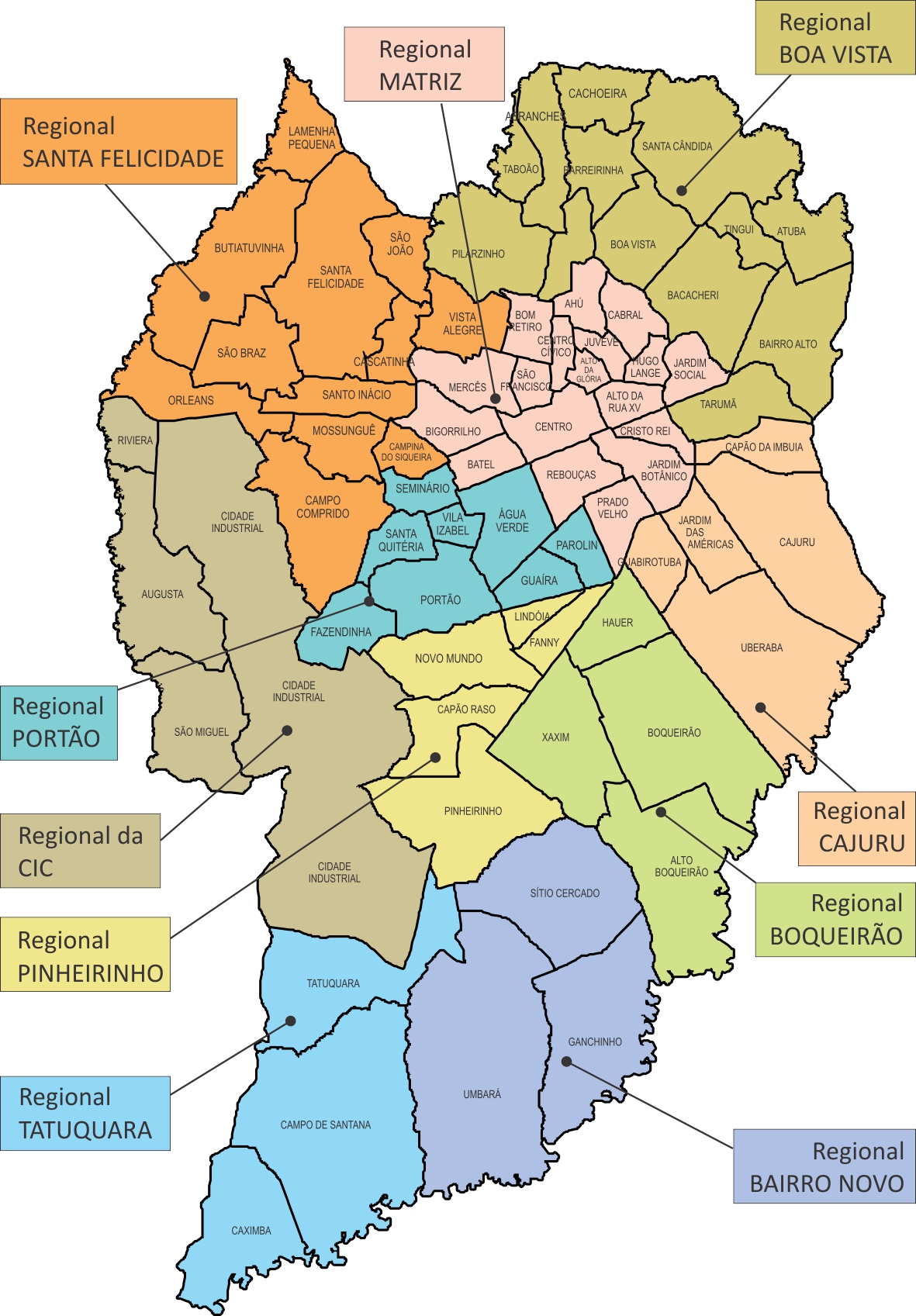 melhores bairros de Curitiba